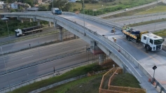 Com obras adiantadas, viaduto no Contorno Viário no Aririú é reaberto nesta sexta-feira (24)