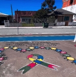 Projeto voluntário traz pinturas com mensagens de inclusão social na Praça do Pontal