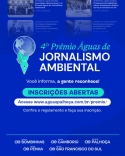 Prêmio Águas de Jornalismo Ambiental vai dar ao ganhador uma viagem a Paris