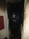 Bombeiros combatem incêndio a apartamento no bairro Aririú