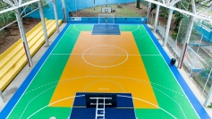 Projeto social patrocinado pela Arteris entrega reforma de quadra esportiva