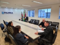 Presidente da Aegea SC se reúne com prefeito de Palhoça, Eduardo Freccia